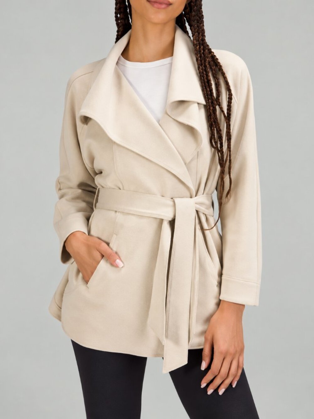 Lululemon Softstreme Belted Wrap Trench Jacket XS in Beige